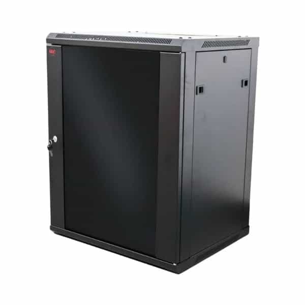 Rack mural GLC SOHO 15U 500mm 19" puerta de cristal 4 soportes desarmado