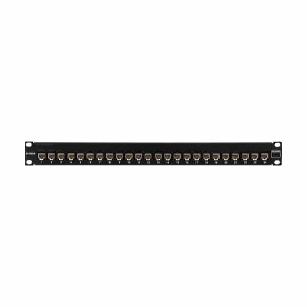 Patch panel Siemon UltraMAX Cat 6 UTP 24 puertos 1U con jacks negro