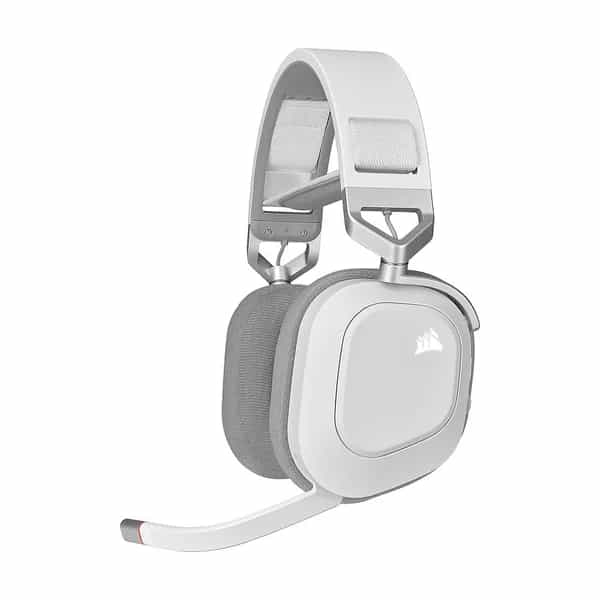 Auricular Corsair HS80 RGB Wireless Spatial Audio White