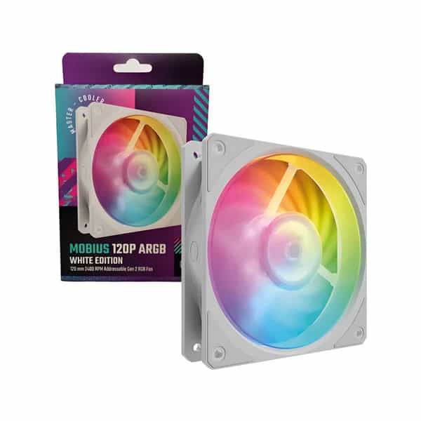 Ventilador para gabinete Cooler Master Mobius 120P ARGB White MFZ-M2DW-24NP2-R1