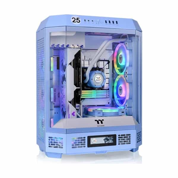 Gabinete Thermaltake The Tower 600 Hydrangea Blue TG con 2 ventiladores CA-1Z1-00MFWN-00