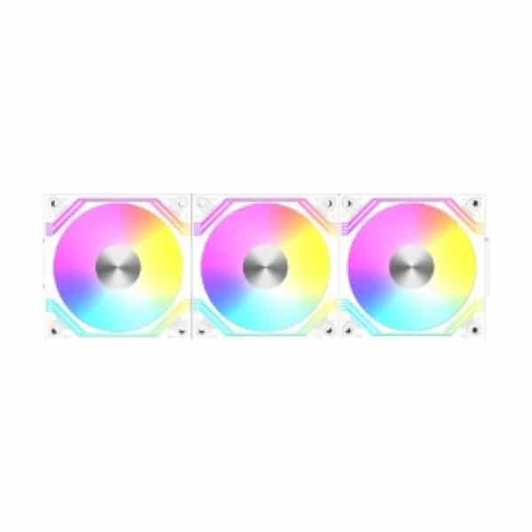 Kit de 3 ventiladores Raidmax 120mm ARGB PWM modular White NV-MD120FWP3