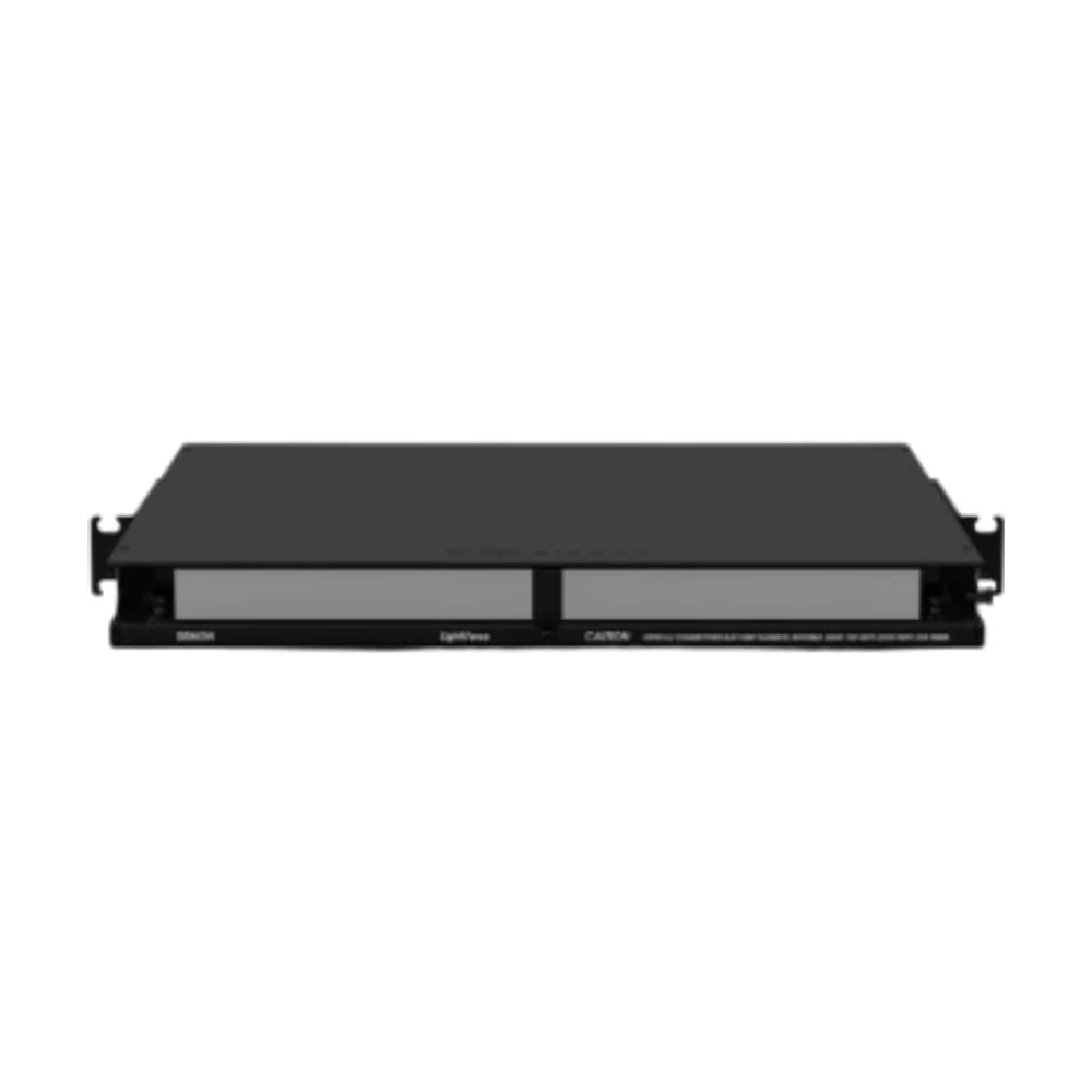 Distribuidor de fibra Siemon LightVerse Plus rack 1U deslizante 4 aberturas LVE-1U-MD-T01A-1