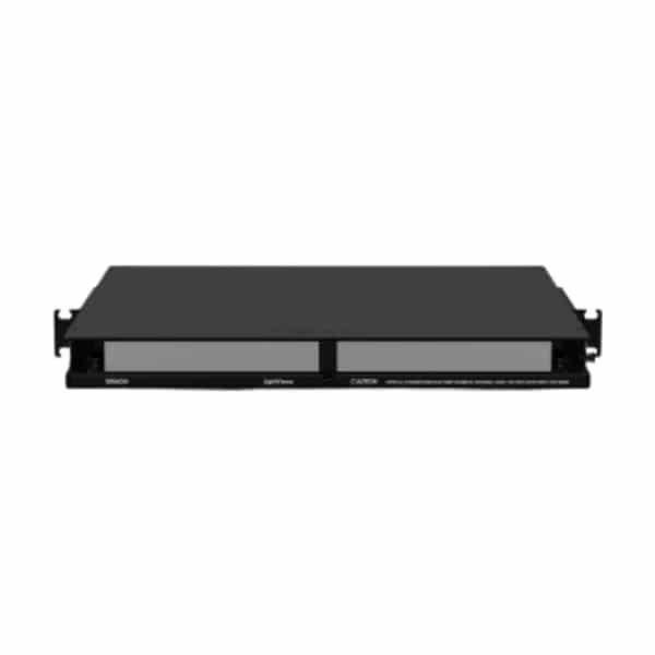 Distribuidor de fibra Siemon LightVerse Plus rack 1U deslizante 4 aberturas LVE-1U-MD-T01A-1