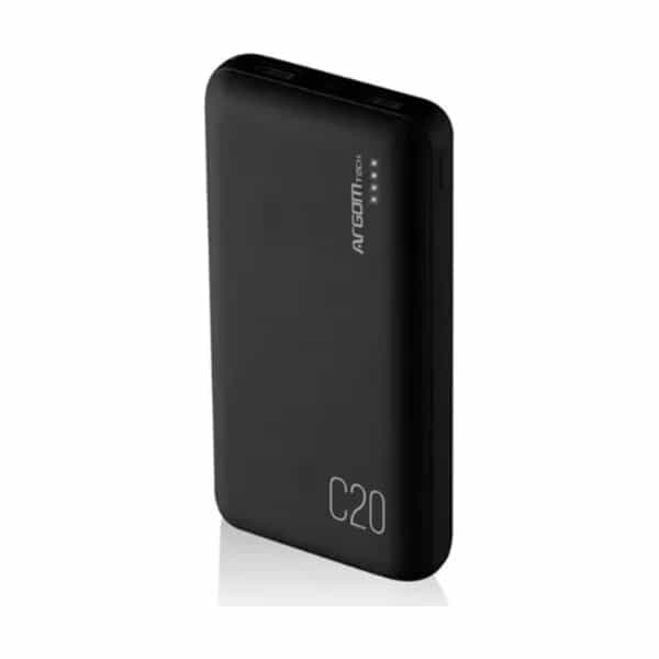 Cargador de batería externo ArgomTech C20 alta capacidad Black