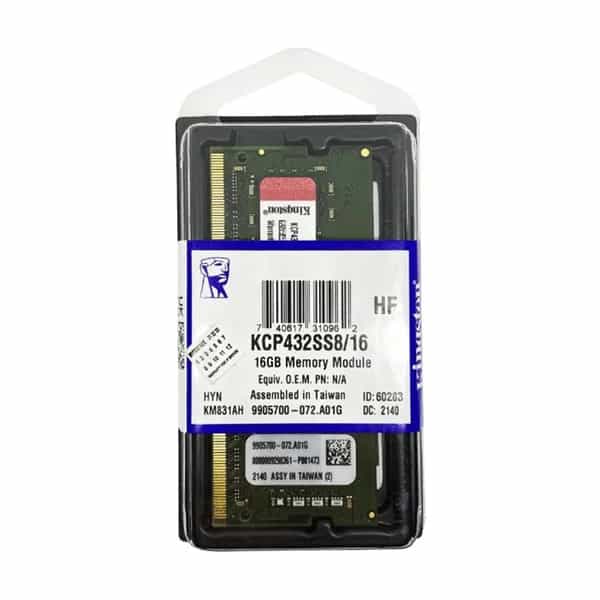 Memoria RAM Kingston KCP SODIMM 16GB DDR4 3200MHz CL19 KCP432SS8/16