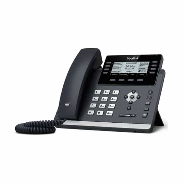 Teléfono IP Yealink SIP-T43U 12 líneas PoE Gigabit sin fuente