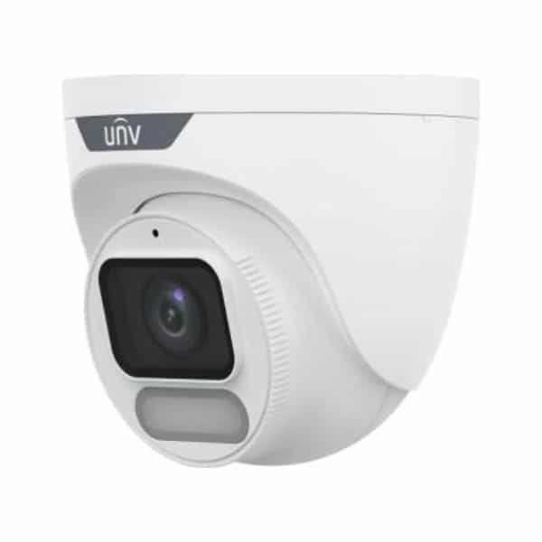 Cámara IP domo turret Uniview Easy 4MP ColorHunter Wise-ISP Warm Light IPC3624LE-ADF28K-WP