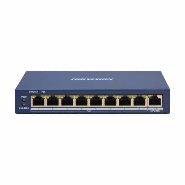 Switch PoE Hikvision 8 puertos administrable 60W DS-3E1309P-EI/M