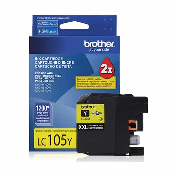 Cartucho de tinta Brother LC-105 Amarillo 1.200 páginas LC105Y