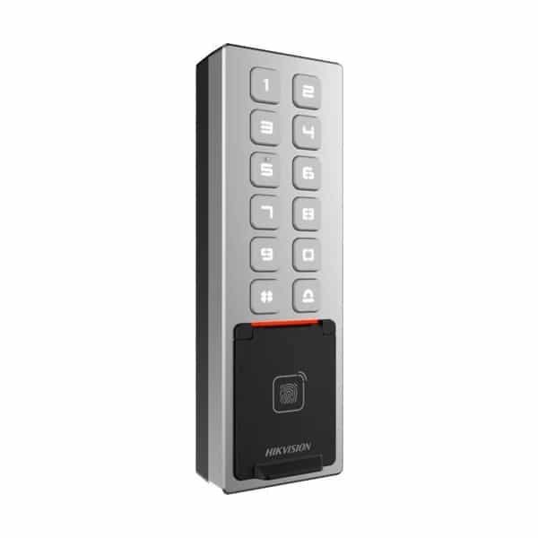 Control de acceso Hikvision huella, tarjeta, PIN y Bluetooth IP65 IK08 DS-K1T805MBFWX