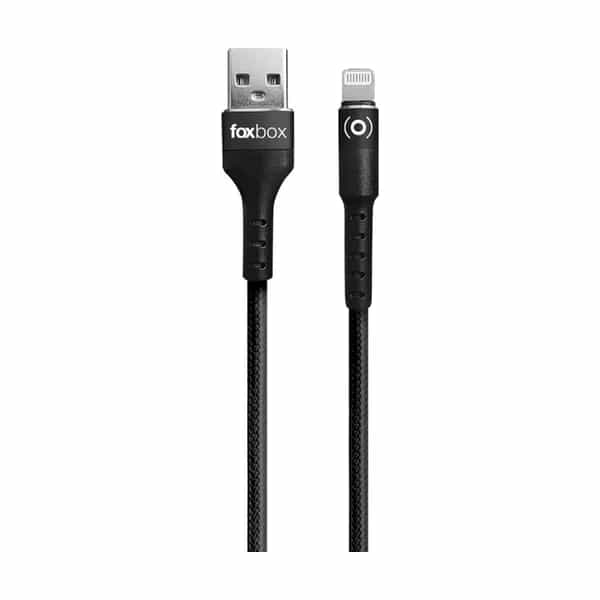 Cable Foxbox Round Pro Lightning a USB-C 1.25 m negro