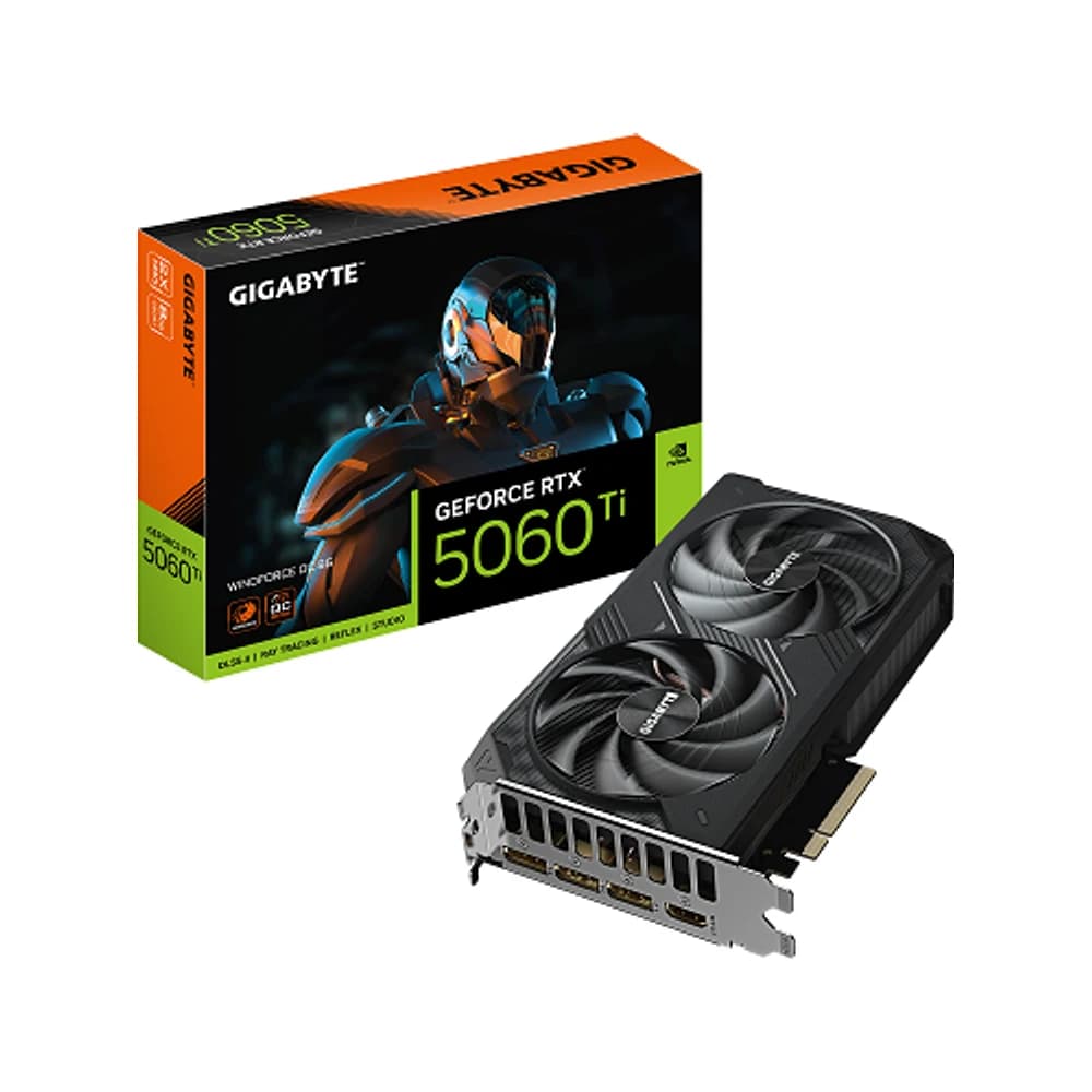 Placa de Video GIGABYTE NVIDIA GeForce RTX 5060 Ti WINDFORCE OC 8G
