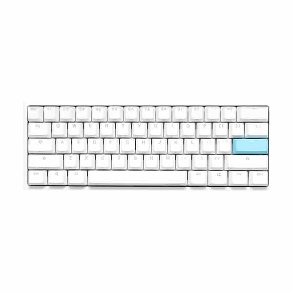 Teclado mecánico gamer Ducky One 2 Mini RGB White Kailh Box Silent Red Switch Double-Shot PBT