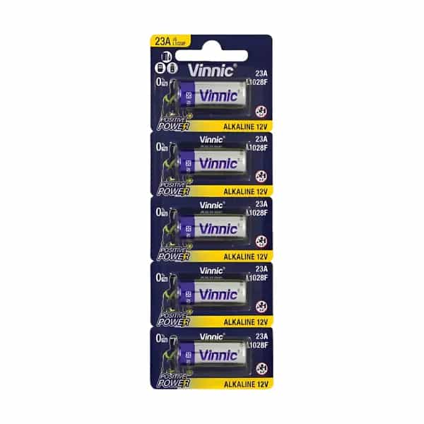 Pilas alcalinas Vinnic 23A 12V blister x5 unidades L1028F