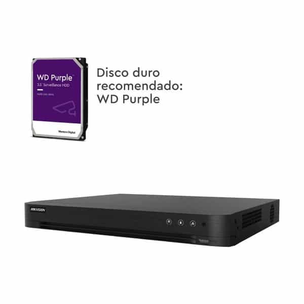 DVR Hikvision iDS-7216HUHI-M2/XT 16 canales analógicos + 16 IP hasta 8MP