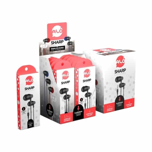 Auricular Alo Sharp X 12 Unidades la Caja Colores Varios