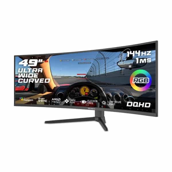 Monitor Solarmax 49" DQHD 144Hz Frameless HDMI+DP RGB Black SX49CW7B