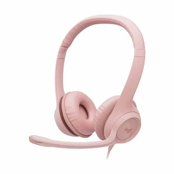 Auricular con micrófono Logitech H390 USB Rosa