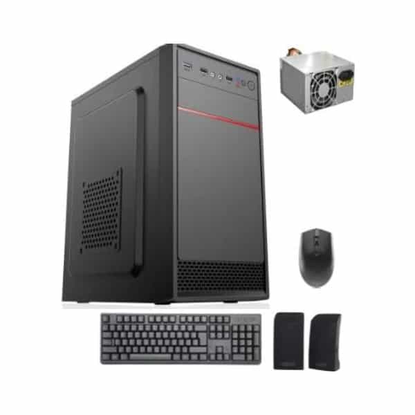Gabinete kit Dixar Micro ATX con fuente 500W, teclado, mouse y parlantes DX-K18