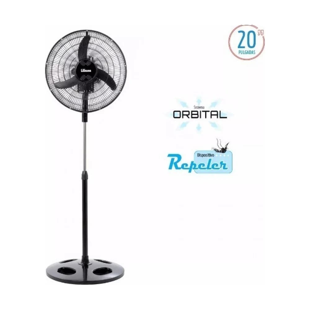 Ventilador de pie Liliana 20" parrilla de metal aspas plásticas VPRN20