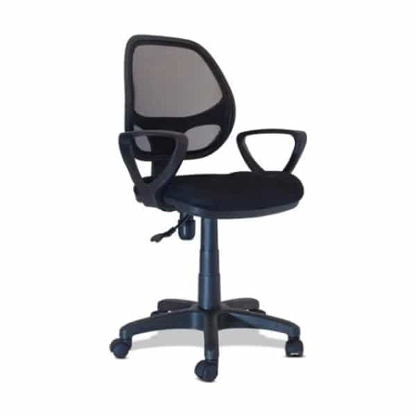 Silla Secretarial XTech Marsella Negra Con Reposabrazos y Altura Regulable (AM160GEN98)