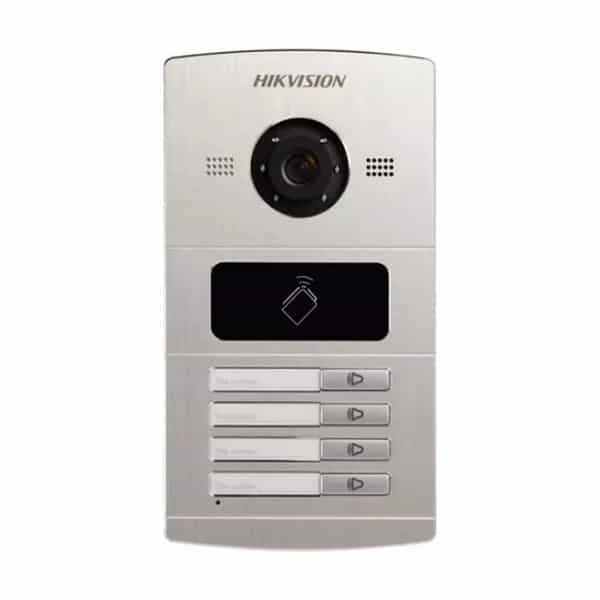 Videoportero IP Hikvision metálico con 4 timbres DS-KV8402-IM