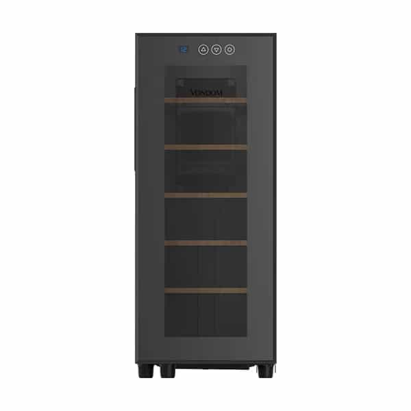 Cava de vinos termoeléctrica Vondom T12 12 botellas con estantes de madera