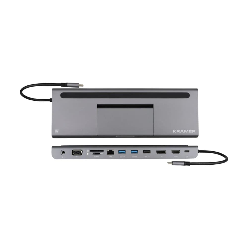 Docking station USB-C Kramer KDOCK-4 HDMI 4K, DisplayPort 4K, VGA, USB 3.0, Ethernet, SD y MicroSD