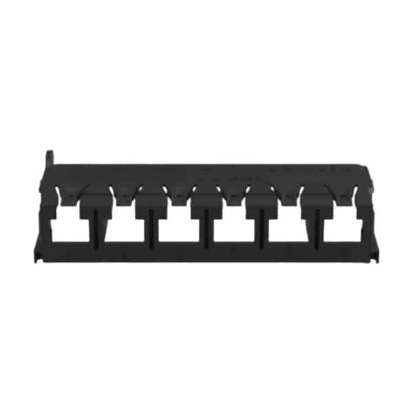 Placa adaptadora de cobre Siemon LightVerse Combo vacía blindada 6 puertos negro LVCA-06-SA