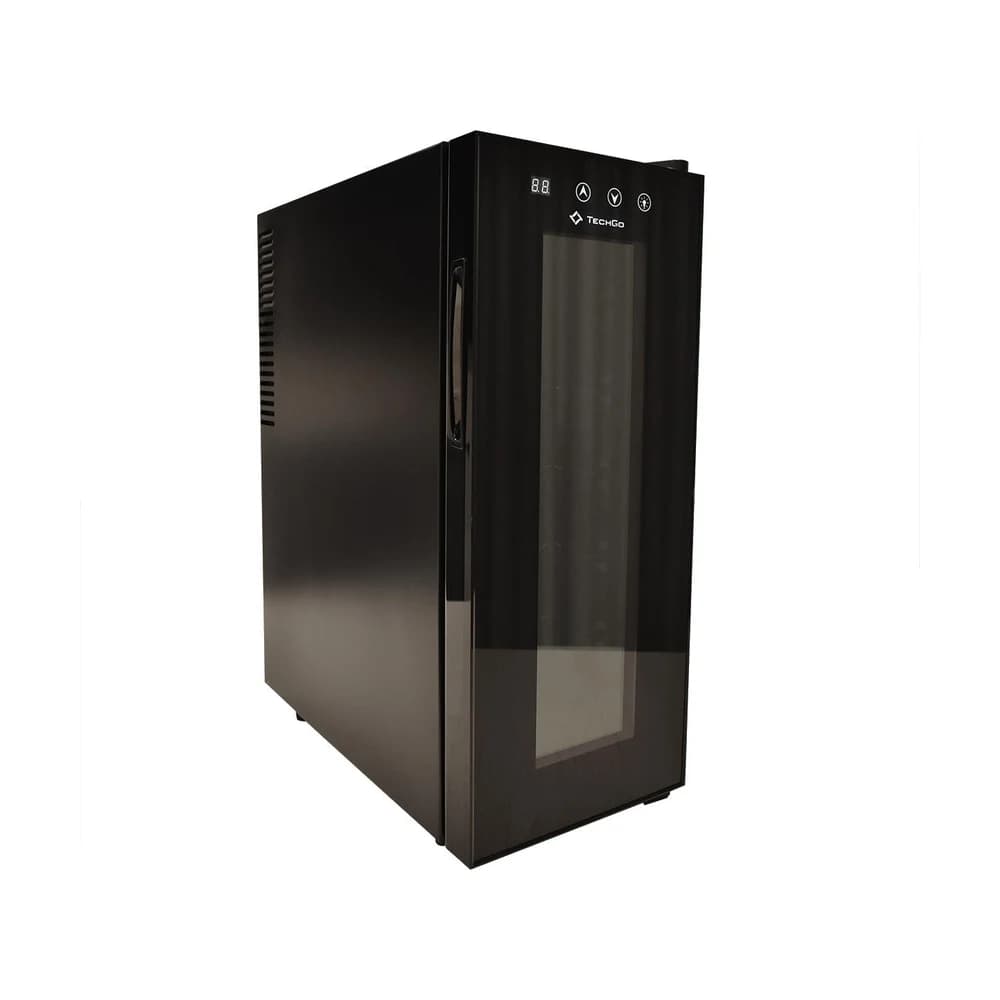 Cava de Vinos TechGO Para 12 Botellas KWS-12E Termoeléctrica Negra