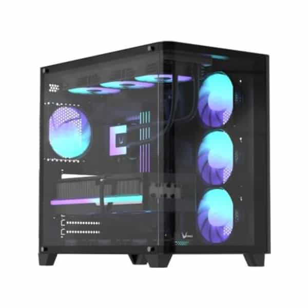 Gabinete Gamer Formula V Line Crystal U2 Floe Black
