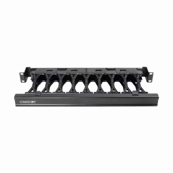 Organizador de rack horizontal de cables CommScope 19" 1U HTK-19-SS-1U