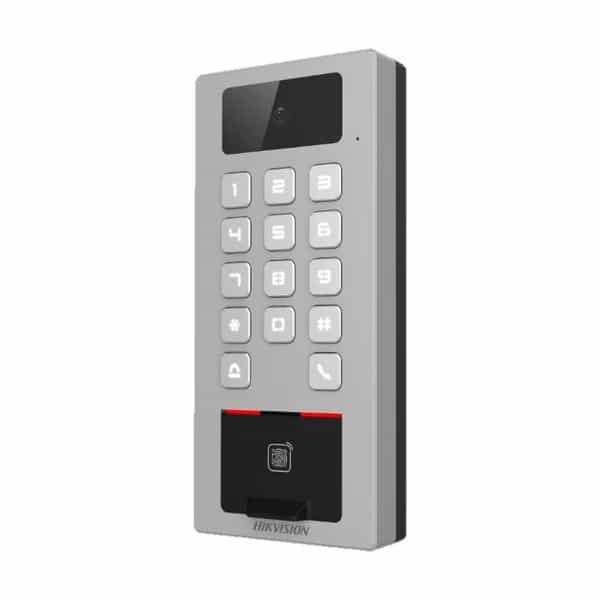 Control de acceso Hikvision huella, tarjeta Mifare, código y app WiFi DS-K1T502DBFWX-C