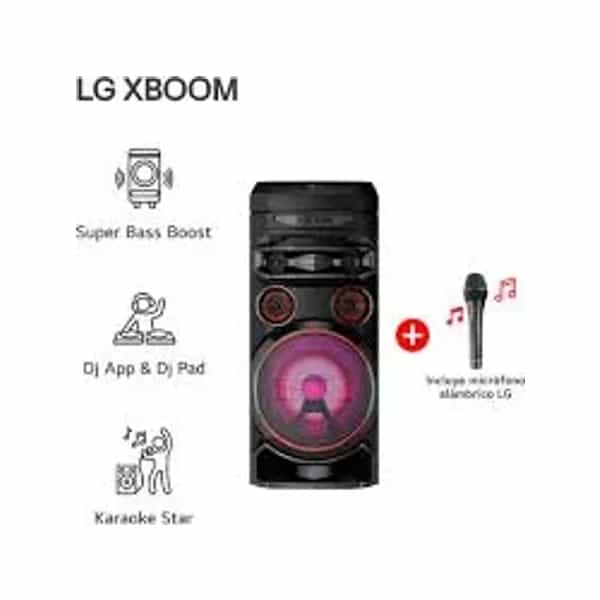 Torre de audio LG RNC7 1000 W con Bluetooth, USB, entrada óptica y karaoke