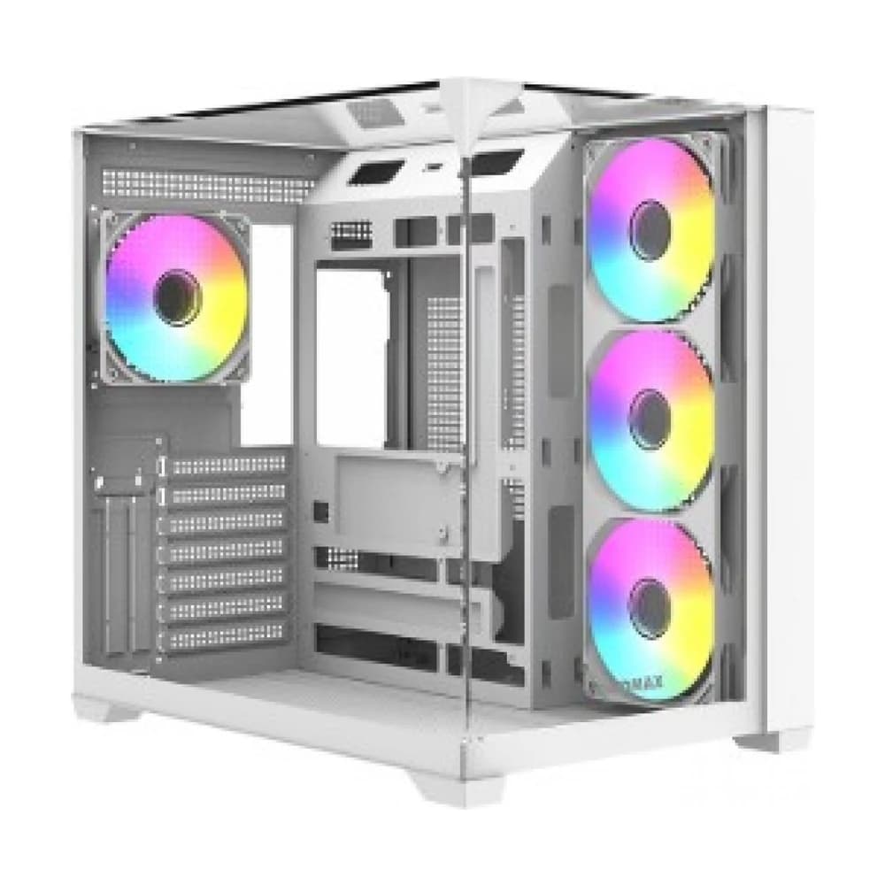 Gabinete gamer Raidmax Infinita i620 ATX Fishtank ARGB blanco