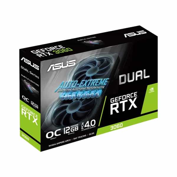 Placa de video ASUS Dual GeForce RTX 3060 O12G V2 LHR DUAL-RTX3060-O12G-V2