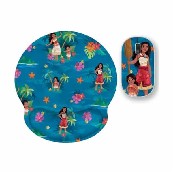 Combo mouse inalámbrico y mouse pad XTech edición Moana XTM-DKT3MO