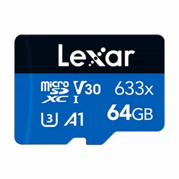 Tarjeta microSDXC Lexar 633x 64GB UHS-I C10 sin adaptador