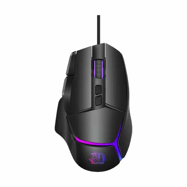 Mouse Gamer Raptor Storm Grip 9 botones 8000dpi retroiluminado Black