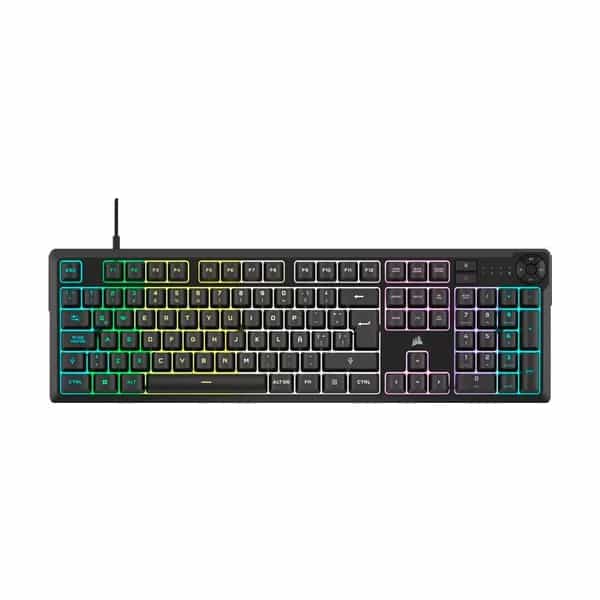 Teclado gamer de membrana Corsair K55 Core RGB en español CH-9226C65-NA
