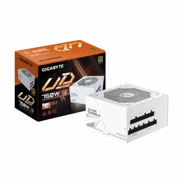 Fuente gamer Gigabyte 750W PG5 ICE 80 Plus Gold modular blanca