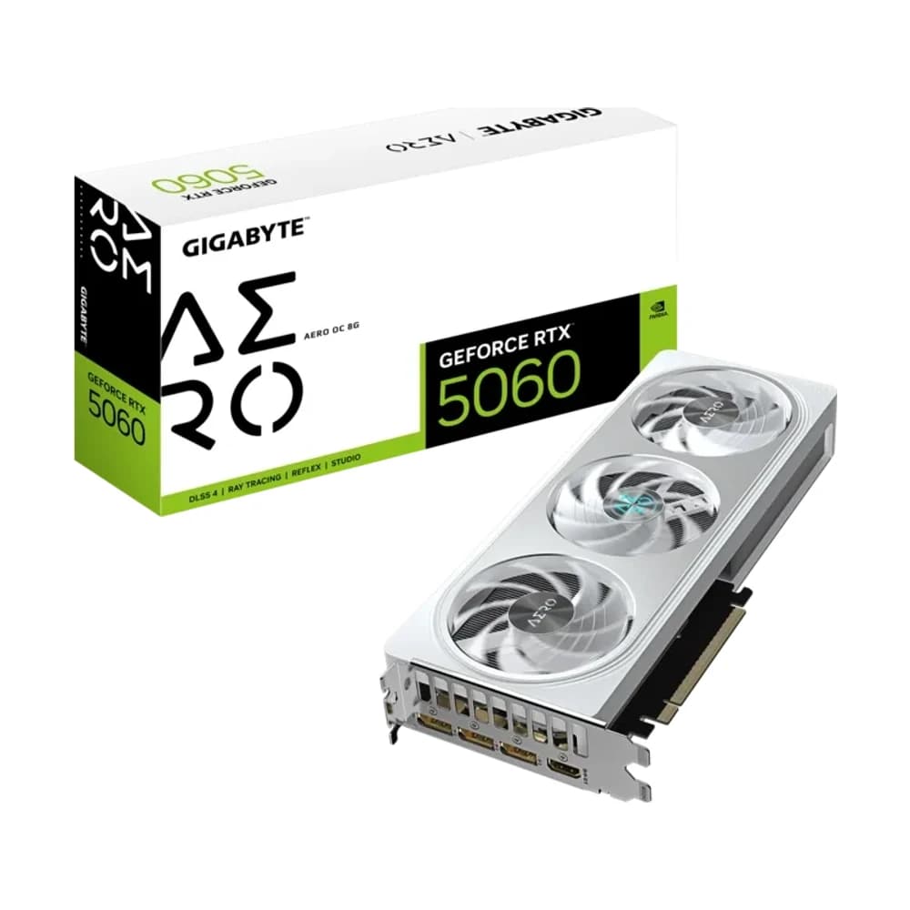 Placa de Video GIGABYTE NVIDIA GeForce RTX 5060 AERO OC 8G