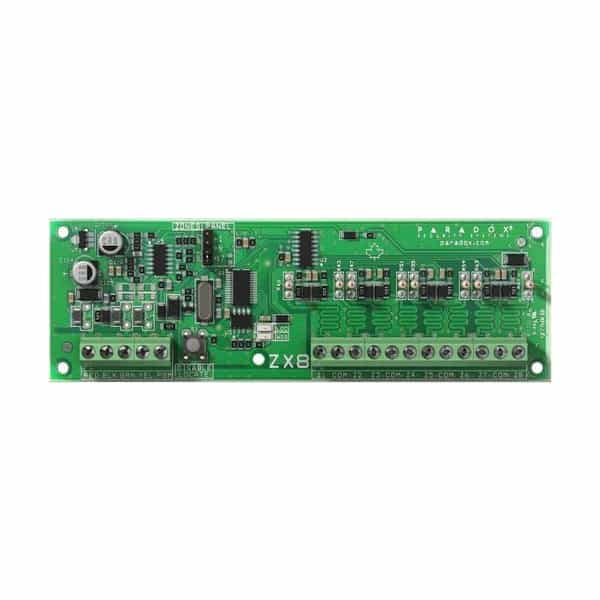 Expansor de 8 zonas Paradox ZX8SP para series SP y MG