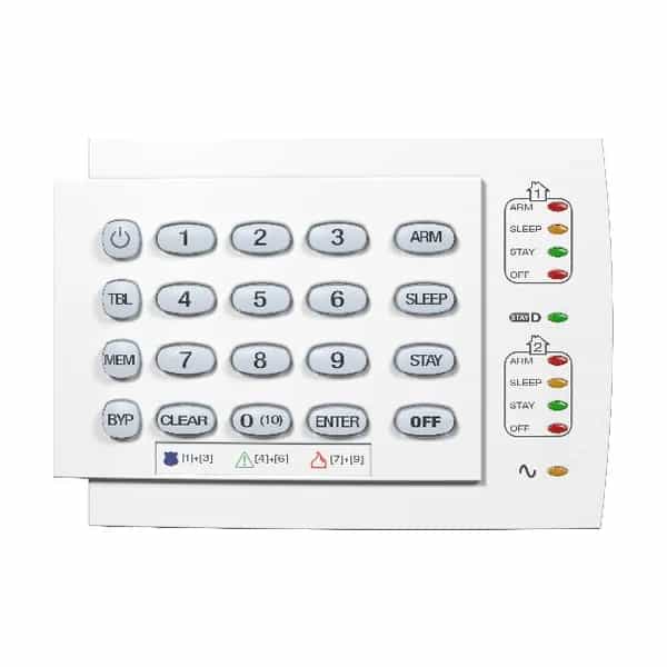 Teclado LED cableado 10 zonas Paradox K10H horizontal para SP/MG