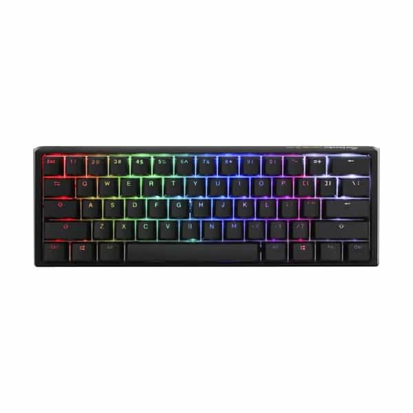 Teclado mecánico Ducky One 3 Mini teclas negras interruptor marrón inglés PBT negro y blanco