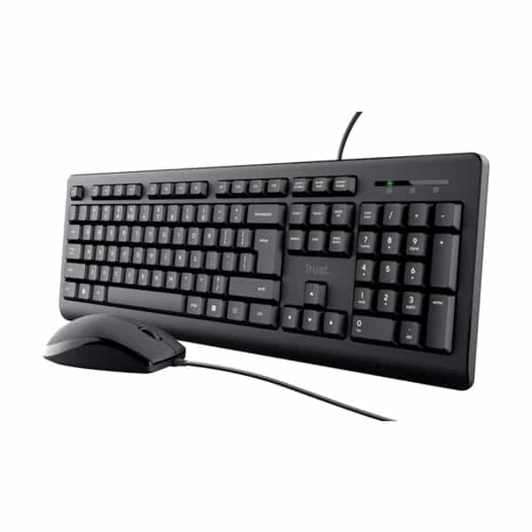Combo Teclado + Mouse Trust Primo Black USB Silencioso