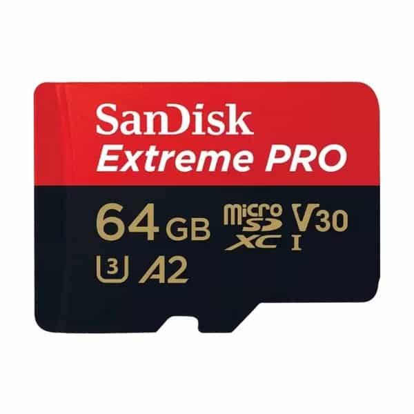 Tarjeta de memoria SanDisk Extreme Pro microSD 64GB UHS-I 200MB/s con adaptador