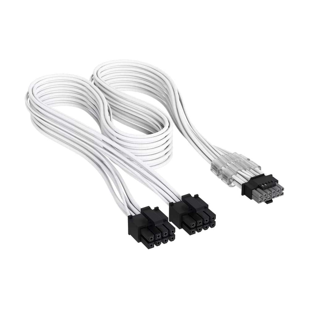 Cable Corsair Premium con funda 2x 8-Pin PCIe 12V-2x6 600W Type 4 blanco CP-8920424