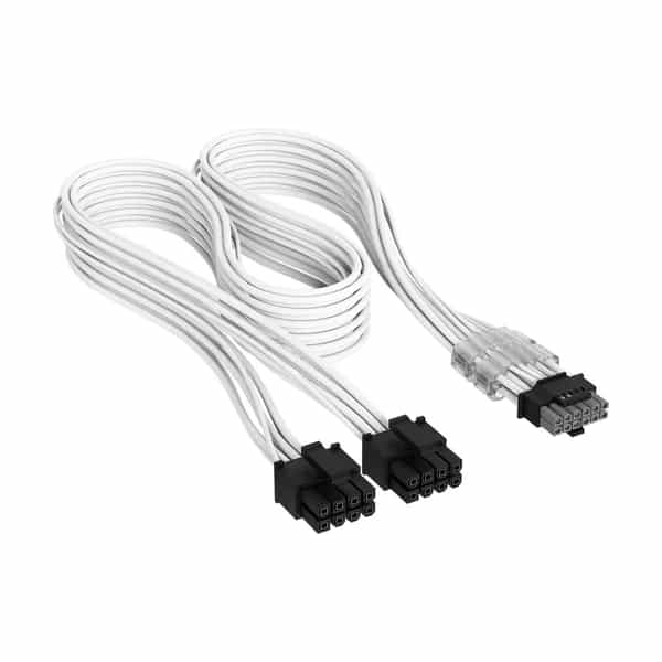 Cable Corsair Premium con funda 2x 8-Pin PCIe 12V-2x6 600W Type 4 blanco CP-8920424
